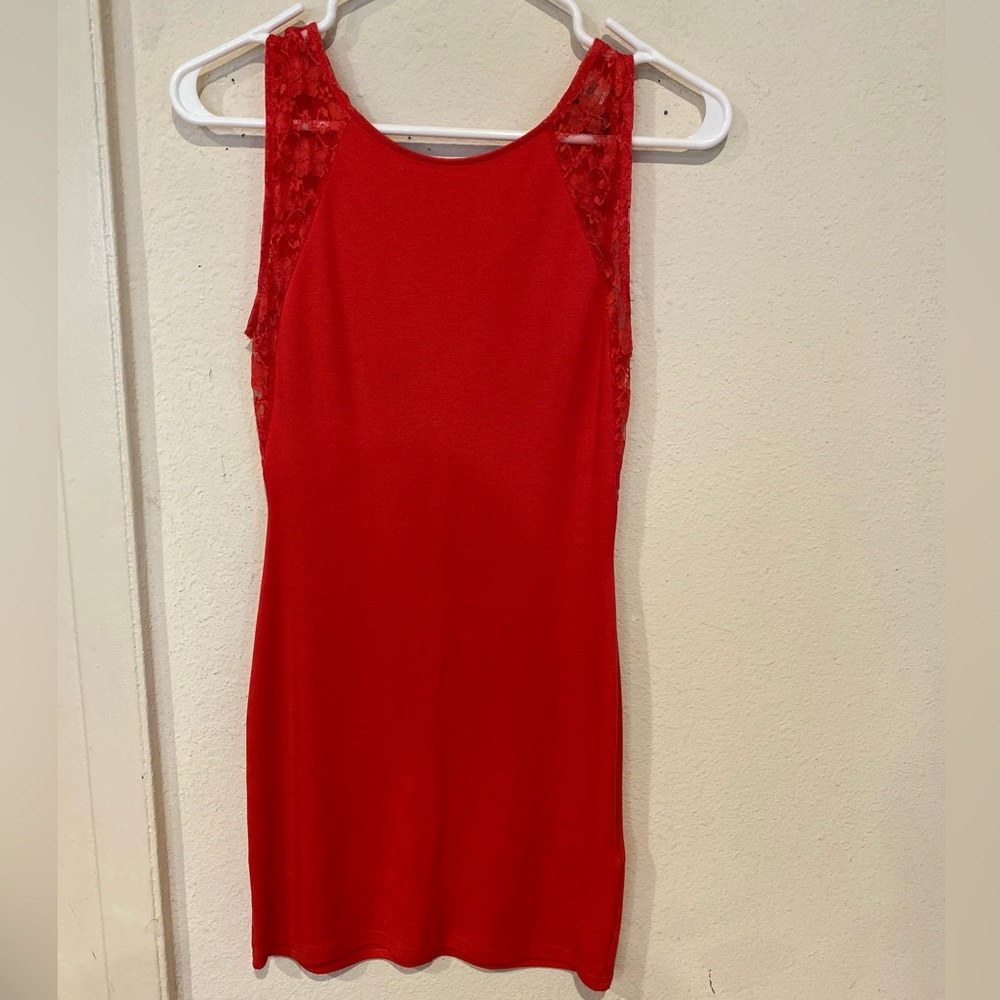 H&M Mini Dress, Red, Size US4